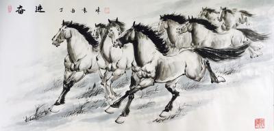 袁峰日记-马到成功……，袁峰国画作品【图4】