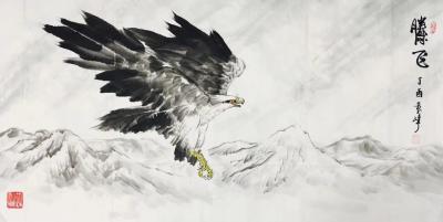 袁峰日记-苍鹰作品欣赏，袁峰国画作品【图2】