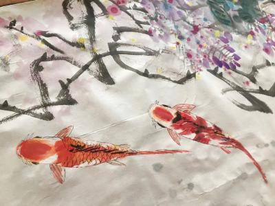 叶仲桥日记-学习加以运用、变化和构思，《锦上添花》这组画幅昨晚上已经基本完成，敬请同道给予指【图3】