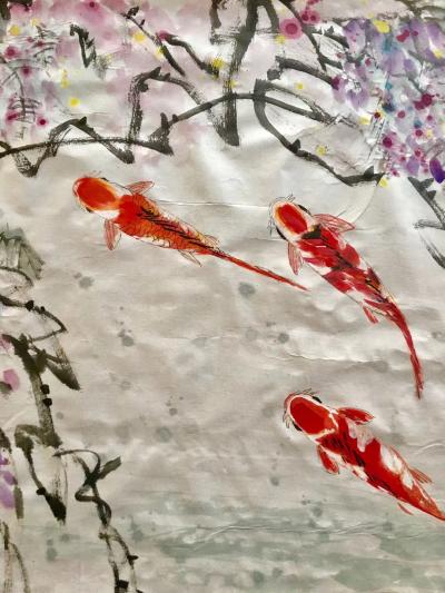 叶仲桥日记-学习加以运用、变化和构思，《锦上添花》这组画幅昨晚上已经基本完成，敬请同道给予指【图4】