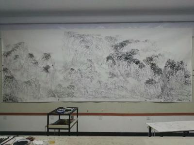 于立江日记-丈六国画山水《燕山雄风》，接近完成，贴图创作过程以纪念
于立江【图2】