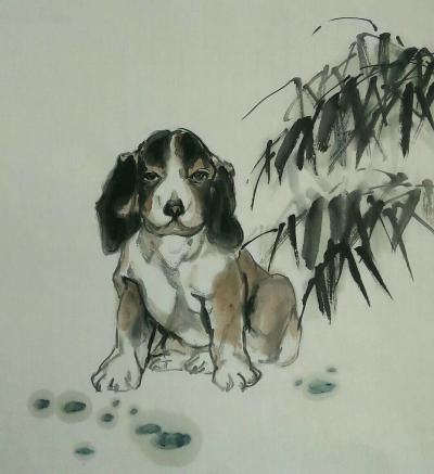 于波日记-《三幅小笨狗》，于波【图2】