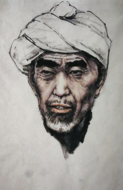 赵国毅日记-人物头像写生作品《建筑工》《渔工》《农村妇女》
《农村老太太》
赵国毅 作品【图2】