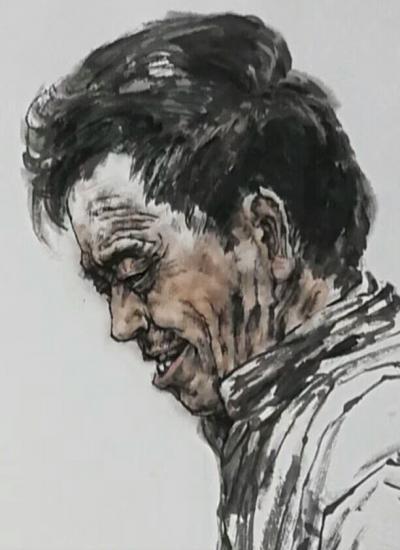 赵国毅日记-人物头像写生作品《建筑工》《渔工》《农村妇女》
《农村老太太》
赵国毅 作品【图4】