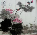 高勇利日志-国画《荷塘清趣》，高勇利
69*69cm
軟片未裝裱【图3】