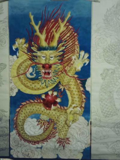 张立国日记-九龙之金龙，工兼写。张立国【图2】