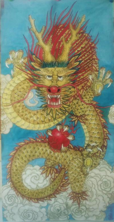 张立国日记-九龙之金龙，工兼写。张立国【图4】