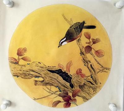 胡记领日记-胡记领精品圆扇工笔，圆直径40cm【图2】