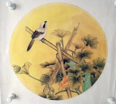 胡记领日记-胡记领精品圆扇工笔，圆直径40cm【图3】