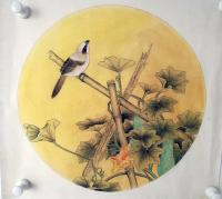 艺术家胡记领日记:胡记领精品圆扇工笔,圆直径40cm【图2】