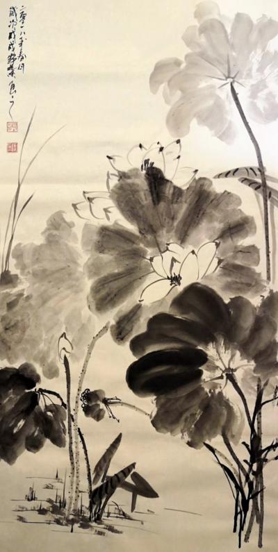 龙则霏日记-静叶（荷生），龙则霏
编号2018-221
规格：四尺整张
未装裱裱【图1】