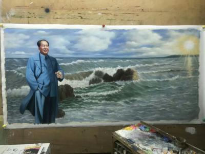 张恒久收藏-久有凌云志，重上井冈山。千里来寻故地，旧貌换新颜。到处莺歌燕舞，更有潺潺流水，高【图2】