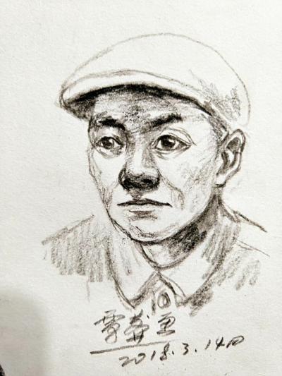 覃莽日记-两三分钟画的人物头像速写，覃莽【图1】