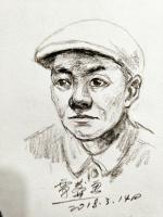 艺术家覃莽日记:两三分钟画的人物头像速写,覃莽【图0】