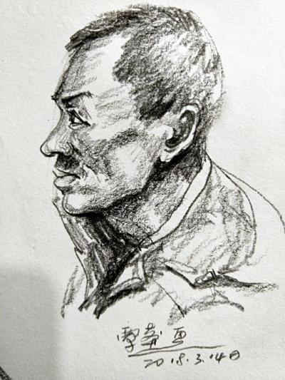 覃莽日记-两三分钟画的人物头像速写，覃莽【图2】