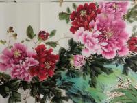 艺术家王长泉日记:国画牡丹《花开富贵春满园》，尺寸180×98，新完成的客户订【图2】