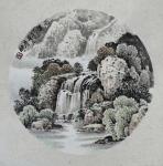 陈庆明日志-国画山水圆扇一组，陈庆明作品【图5】