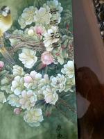 艺术家邓凌鹰日记:我和近期在京治病的著名工笔画家大师李相民合作的二幅精品:《茶【图3】