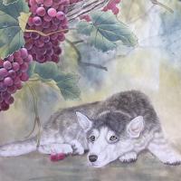 艺术家汪林日记:新作工笔画完成，60×60cm，汪林【图1】