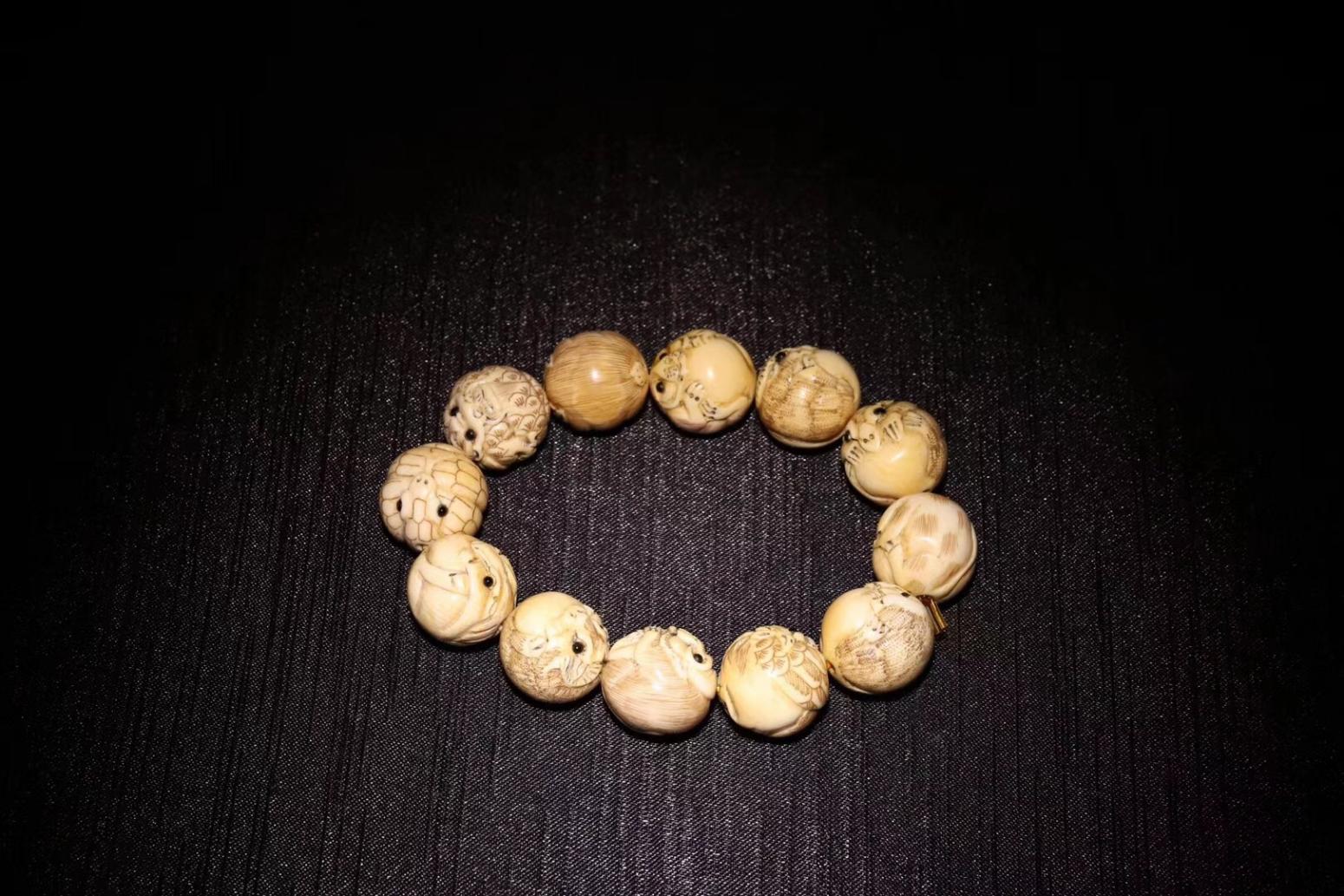 东方古玩城堡文玩杂项作品《牙雕12生肖》【图0】