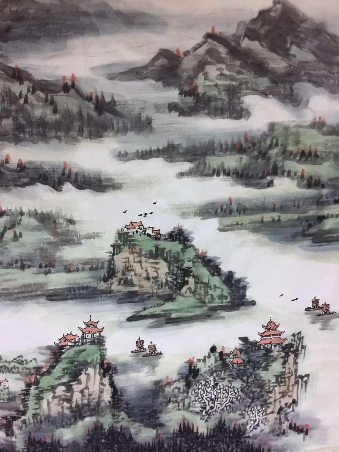 刘应雄国画作品《潇湘八景全景图》【图4】