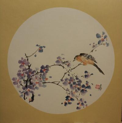 李玉凤日记-花鸟扇面【图2】