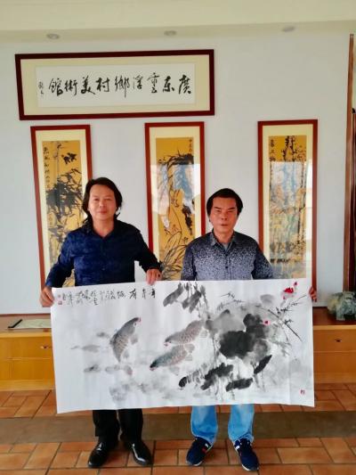 叶仲桥收藏-3月15日，一众原肇庆工艺美术研究所学习班同学好友，书画艺术家到我画室品茗、书画【图2】