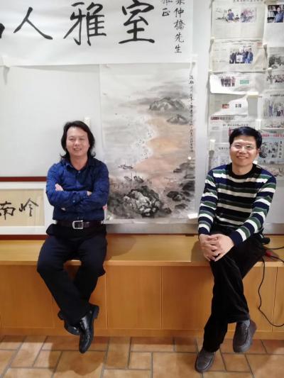 叶仲桥收藏-3月15日，一众原肇庆工艺美术研究所学习班同学好友，书画艺术家到我画室品茗、书画【图6】