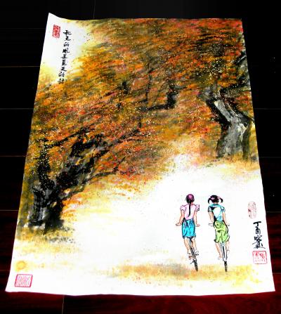 潘宁秋收藏-新《春夏秋冬》
四尺三开69cmX46cm【图5】