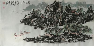 杨牧青日记-款识:善友同行。戊戌春二月杨牧青于北京。
规格:136cm×68cm/8平尺多【图1】
