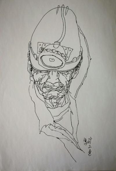 赵国毅日记-矿工头部像，速写，两幅
赵国毅 作【图2】