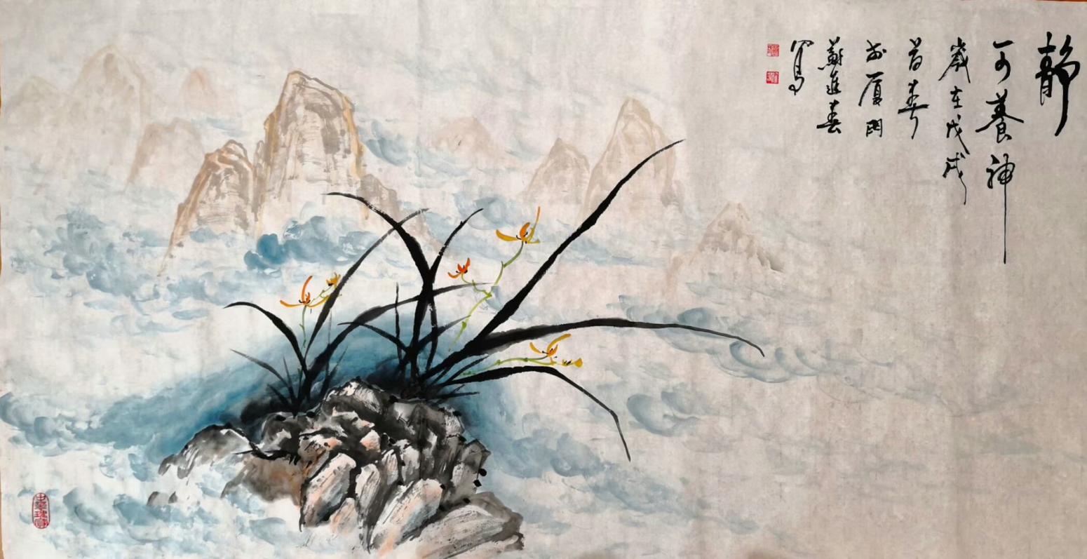 苏进春国画作品《静》【图0】