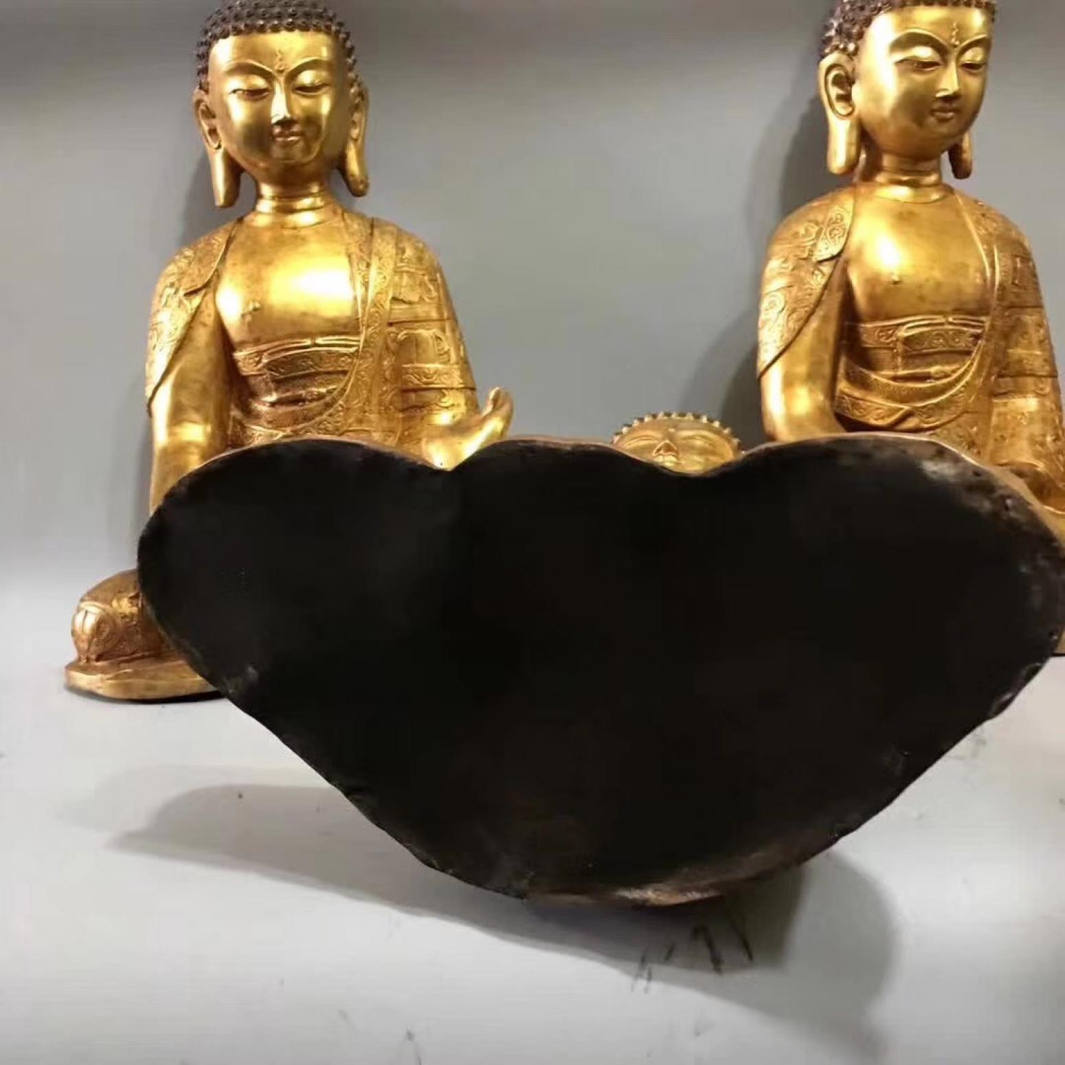 东方古玩城堡文玩杂项作品《三圣铜佛》【图1】