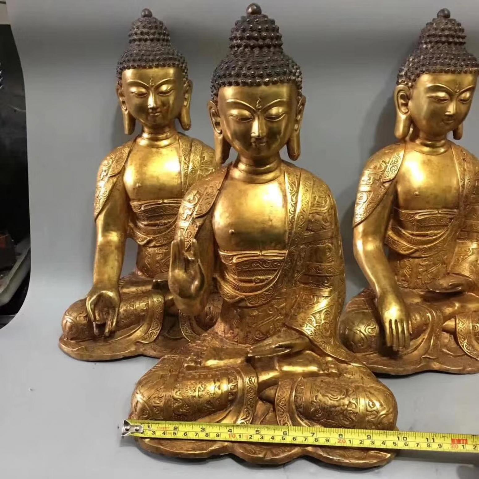 东方古玩城堡文玩杂项作品《三圣铜佛》【图6】