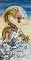 艺术家王丁收藏:工笔画《龙行天下》，客户订制两幅，已完成
王丁【图0】