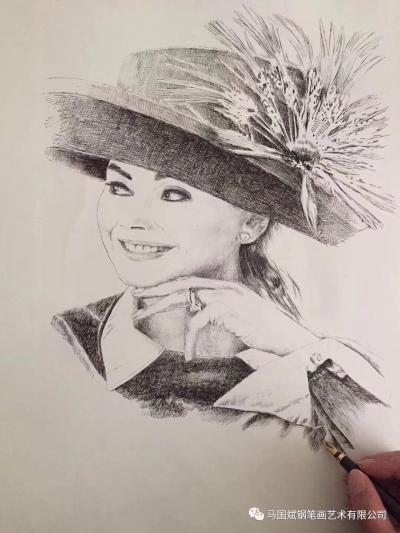 马国斌日记-马国斌人物钢笔画系列。【图6】