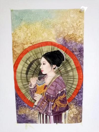 胡记领日记-胡记领工笔精品，60*100厘米【图1】