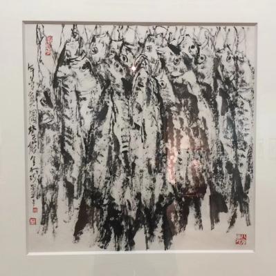 邓澍生活-应邀参加张老师的画展，他的作品极具个性令人振憾。【图3】
