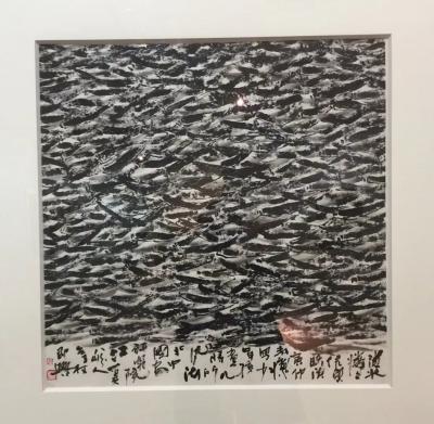 邓澍生活-应邀参加张老师的画展，他的作品极具个性令人振憾。【图4】