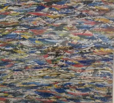 邓澍生活-应邀参加张老师的画展，他的作品极具个性令人振憾。【图5】