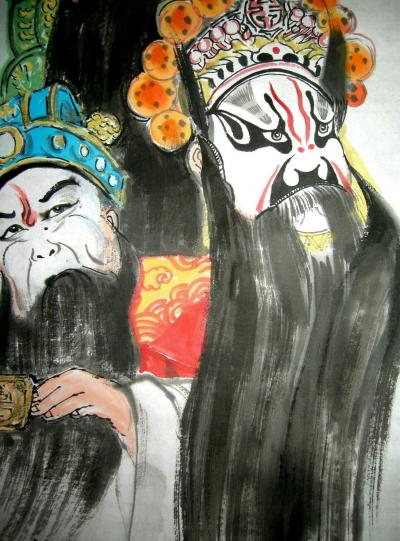 潘宁秋日记-国画《脸谱》
四尺四开69cmX35cm【图4】