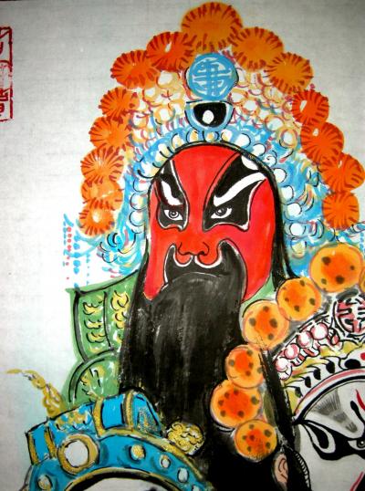 潘宁秋日记-国画《脸谱》
四尺四开69cmX35cm【图6】