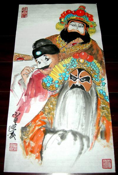 潘宁秋日记-国画《脸谱》
四尺四开69cmX35cm【图8】