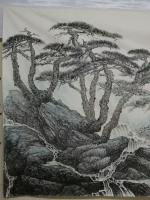 艺术家于立江日记:丈二新作《泉韵松声》，尺寸363cm x 145cm
空山【图1】