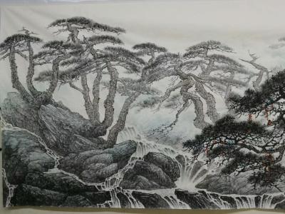 于立江日记-丈二新作《泉韵松声》，尺寸363cm x 145cm
空山新雨后，天气晚来秋，【图8】