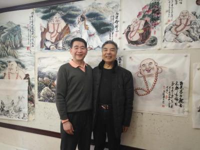 尚建国生活-四十多年的战友来我的工作室参观指导！【图3】