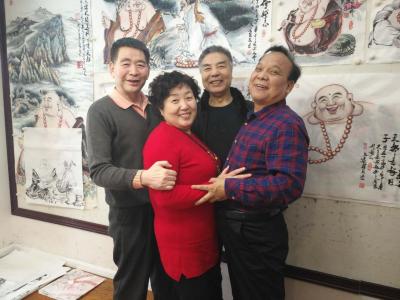 尚建国生活-四十多年的战友来我的工作室参观指导！【图4】