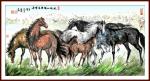 潘宁秋日志-我的国画马系列《风调雨顺，骏逸祥和。》
六尺整张【图1】