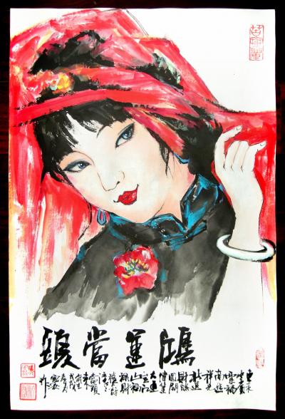 潘宁秋收藏-《鸿运当头》
四尺三开69cmX46cm【图3】