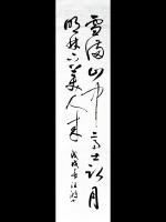 艺术家汪波日记:书法作品：
不忘初心
雪满山中高士卧
月明林下没人来【图1】